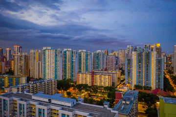 Fototapeta na wymiar Singapore HDB residential area, public housing near central south of the lion city