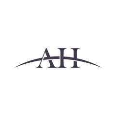 Letter A and H monogram logo design