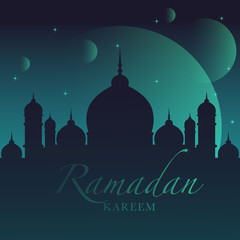 Ramadan Kareem Design Background. Vector Illustration for greeting card, poster and banner.