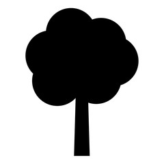 Tree icon. Forest vector symbol. Flat web sign on white background
