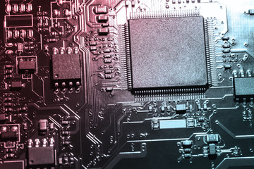 A close-up microchip