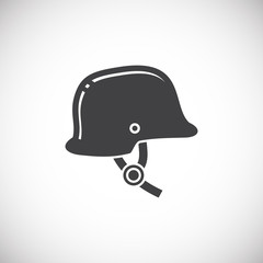 Motorcycle helmet icon on background for graphic and web design. Creative illustration concept symbol for web or mobile app