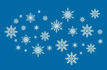 Merry Christmas Snowflake Background