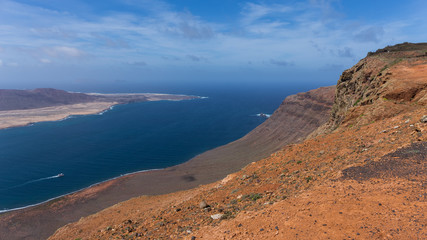 Fototapeta premium Blick vom Ausschtspunkt auf La Graciosa