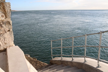 Coastal Stairs on the sea wall