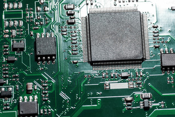 A close-up microchip