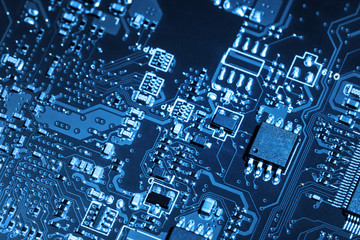 A close-up microchip