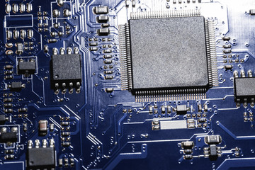 A close-up microchip