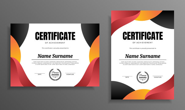 Professional Modern Certificate Template Design
