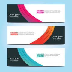 Vector abstract design web banner template. Web Design Elements - Header Design. Abstract geometric web banner template on grey background.Modern banner.