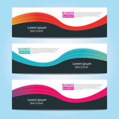 Vector abstract design web banner template. Web Design Elements - Header Design. Abstract geometric web banner template on grey background.Modern banner.