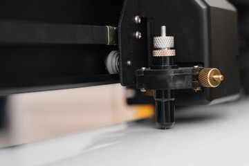 view of the cutting knife for plotter cutting