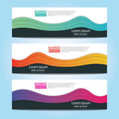 Vector abstract design web banner template. Web Design Elements - Header Design. Abstract geometric web banner template on grey background.Modern banner.