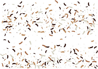 Festive color ribbon confetti background. Abstract frame confetti texture for holiday, postcard, poster, website, carnivals, birthday and children's parties. Cover confetti mock-up. Wedding card