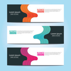 Vector abstract design web banner template. Web Design Elements - Header Design. Abstract geometric web banner template on grey background.Modern banner.