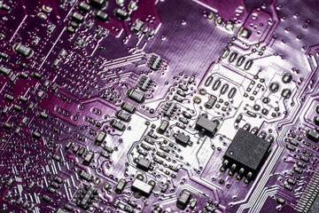 A close-up microchip