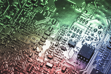A close-up microchip