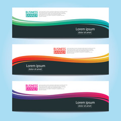 Vector abstract design web banner template. Web Design Elements - Header Design. Abstract geometric web banner template on grey background.Modern banner.