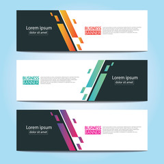 Vector abstract design web banner template. Web Design Elements - Header Design. Abstract geometric web banner template on grey background.Modern banner.