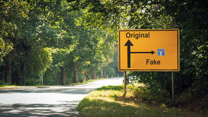 Street Sign Original versus Fake