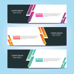 Vector abstract design web banner template. Web Design Elements - Header Design. Abstract geometric web banner template on grey background.Modern banner.