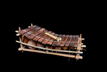 African wooden marimba - obrazy, fototapety, plakaty