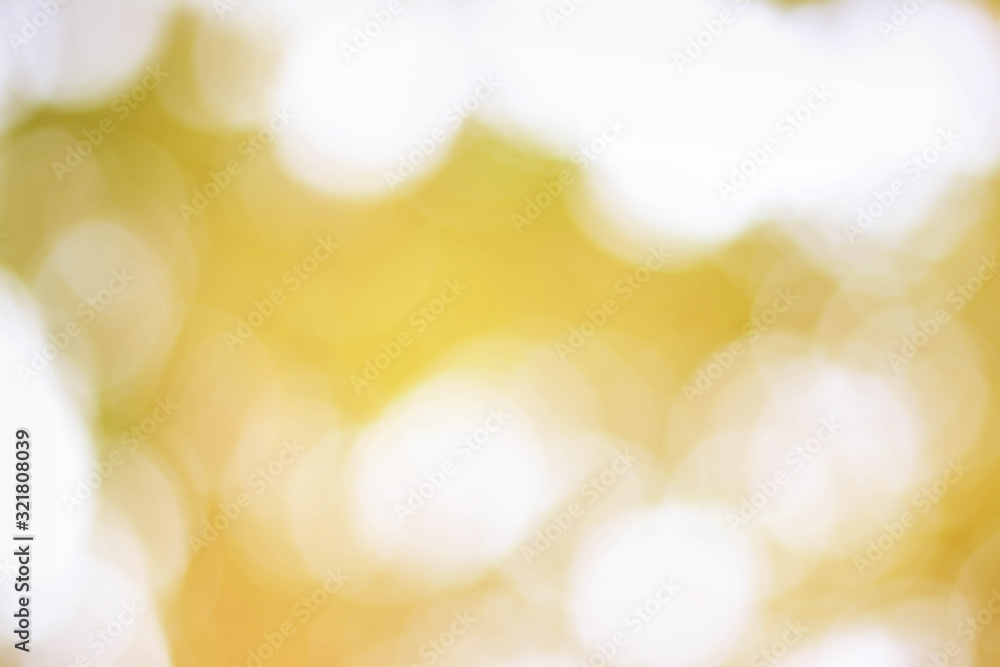 Aufkleber yellow and orange color abstract bacground withe blurred defocus bokeh light for template