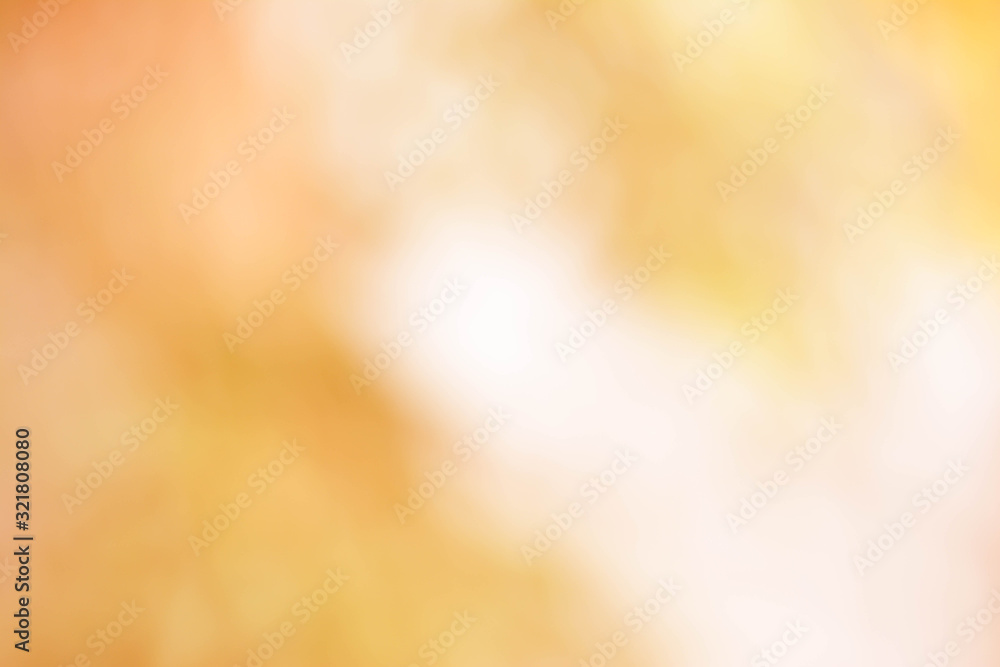 Poster yellow and orange color abstract bacground withe blurred defocus bokeh light for template