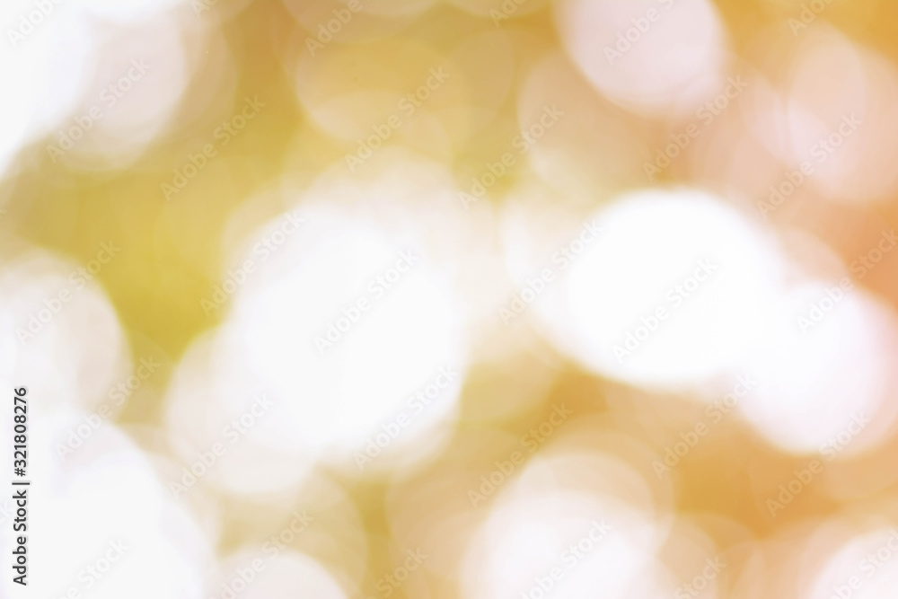 Poster yellow and orange color abstract bacground withe blurred defocus bokeh light for template