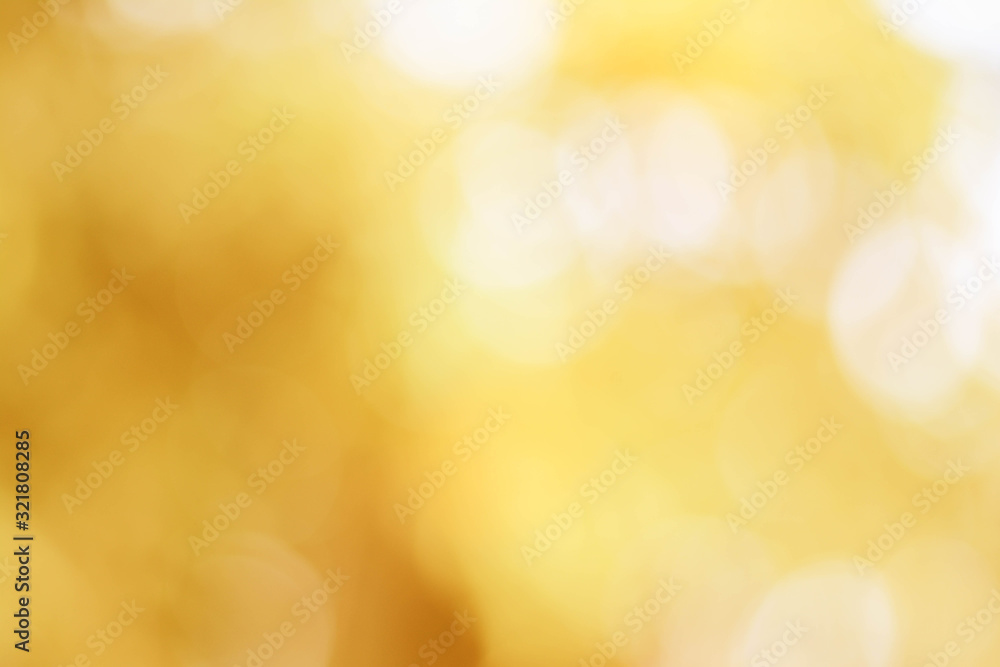 Poster yellow and orange color abstract bacground withe blurred defocus bokeh light for template