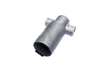 Car injector engine idler isolated on white background