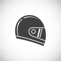 Motorcycle helmet icon on background for graphic and web design. Creative illustration concept symbol for web or mobile app