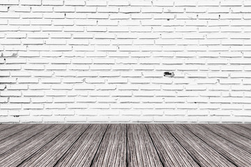 abstract wooden table ,cement wall dark room ,empty space with smoke for display products,background.  