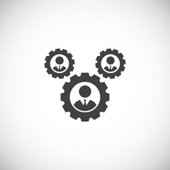 Gear icon on background for graphic and web design. Creative illustration concept symbol for web or mobile app