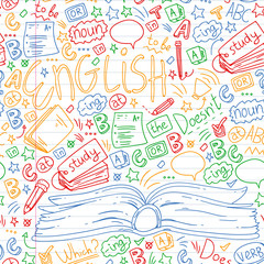 Language school for adult, kids. English courses, class.