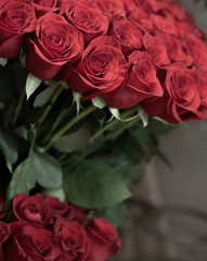 Bouquet with flower blossom. Floral background. Shallow depth photo. Soft toned colors.