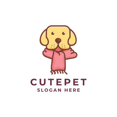 Cute pet logo template