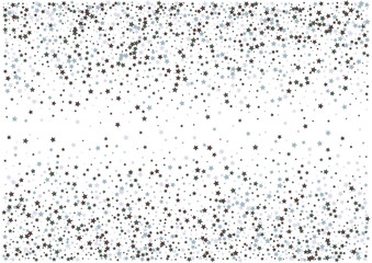 Festive color star confetti background. Abstract frame confetti texture for holiday, postcard, poster, website, carnivals, birthday and children's parties. Cover confetti mock-up. Wedding star layout