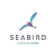 Fototapeta na wymiar Sea bird logo template