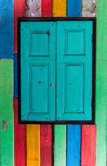 old wooden window.