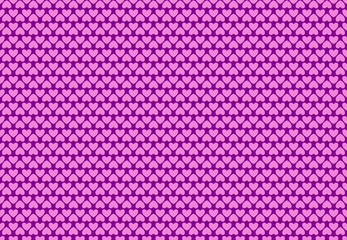 Pink continuous love heart pattern on purple background
