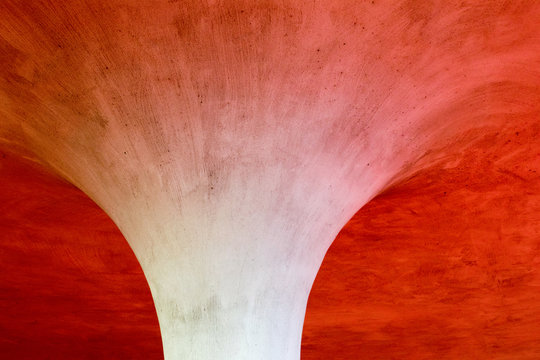 Red building funnel shape
