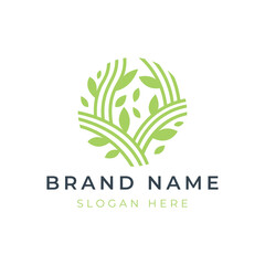 Abstract leaf logo design