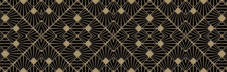 Gold And Black Art Deco Border