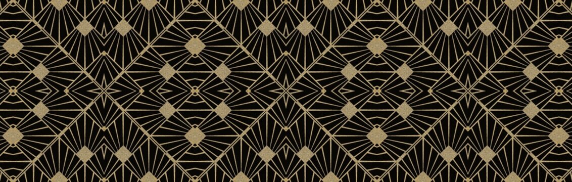 Gold And Black Art Deco Border