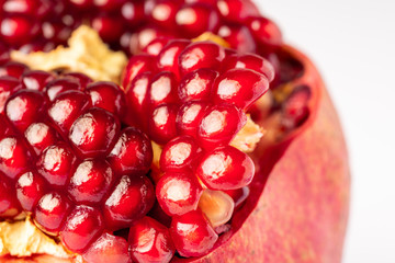 Fresh Pomegranate isolated on white