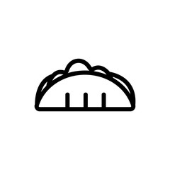 Taco icon vector. Thin line sign. Isolated contour symbol illustration
