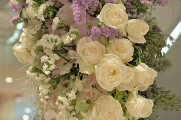 bouquet of white roses
