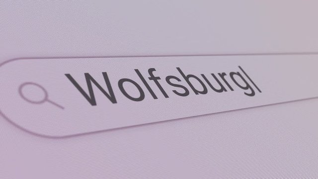 Wolfsburg Search Bar Close Up Single Line Typing Text Box Layout Web Database Browser Engine Concept