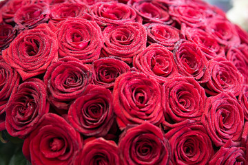 Bouquet with flower blossom. Floral background. Shallow depth photo. Soft toned colors.